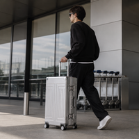 Valise Aluminium Grande Capacité Argent