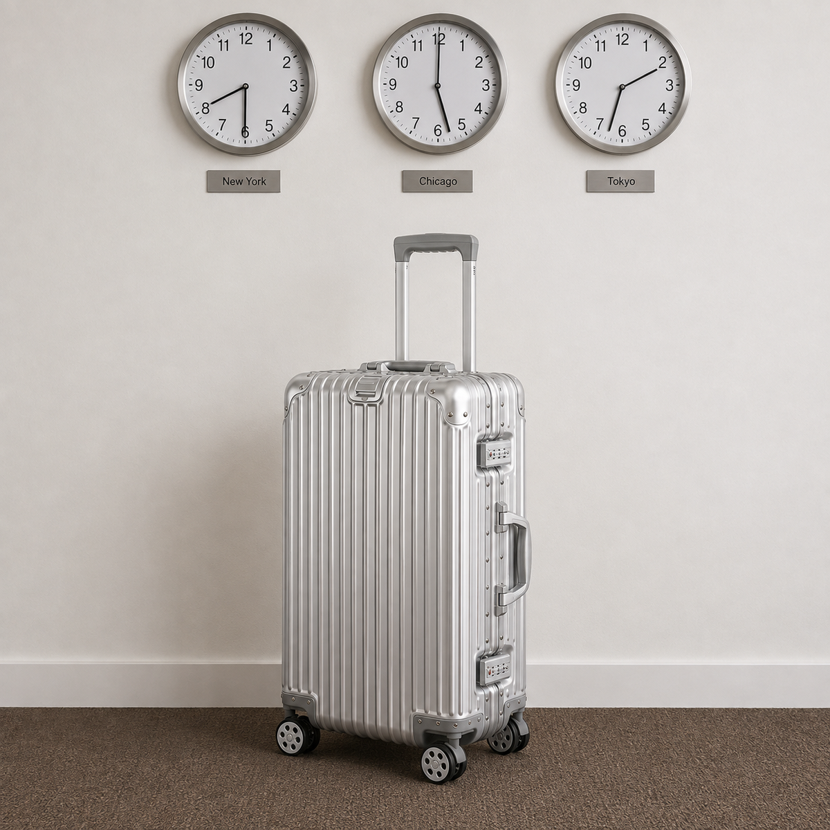 Valise Aluminium 4 Tailles Serrure TSA