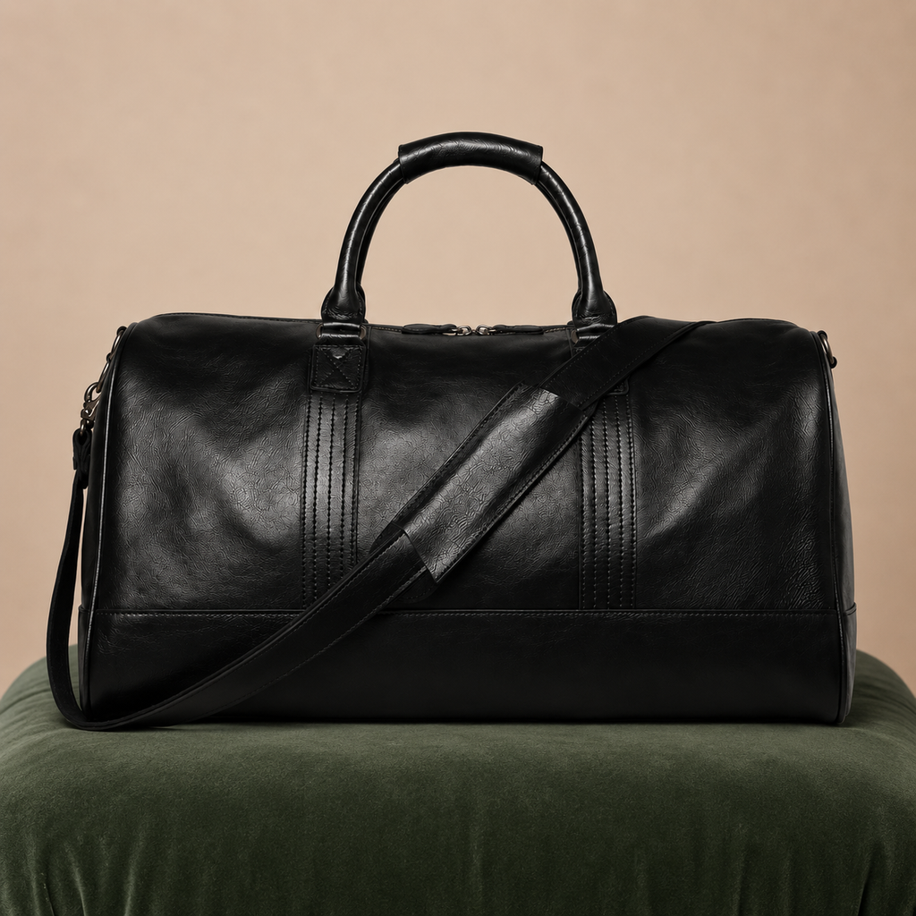 Sac de Voyage Cuir Véritable Structuré