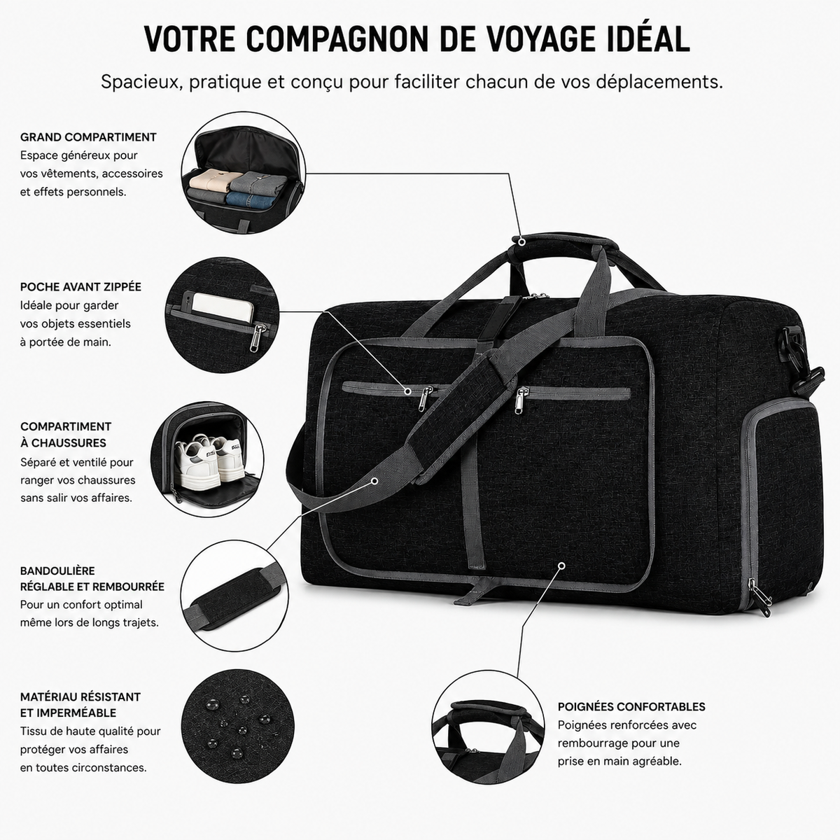 Sac de Voyage Grand Format Léger
