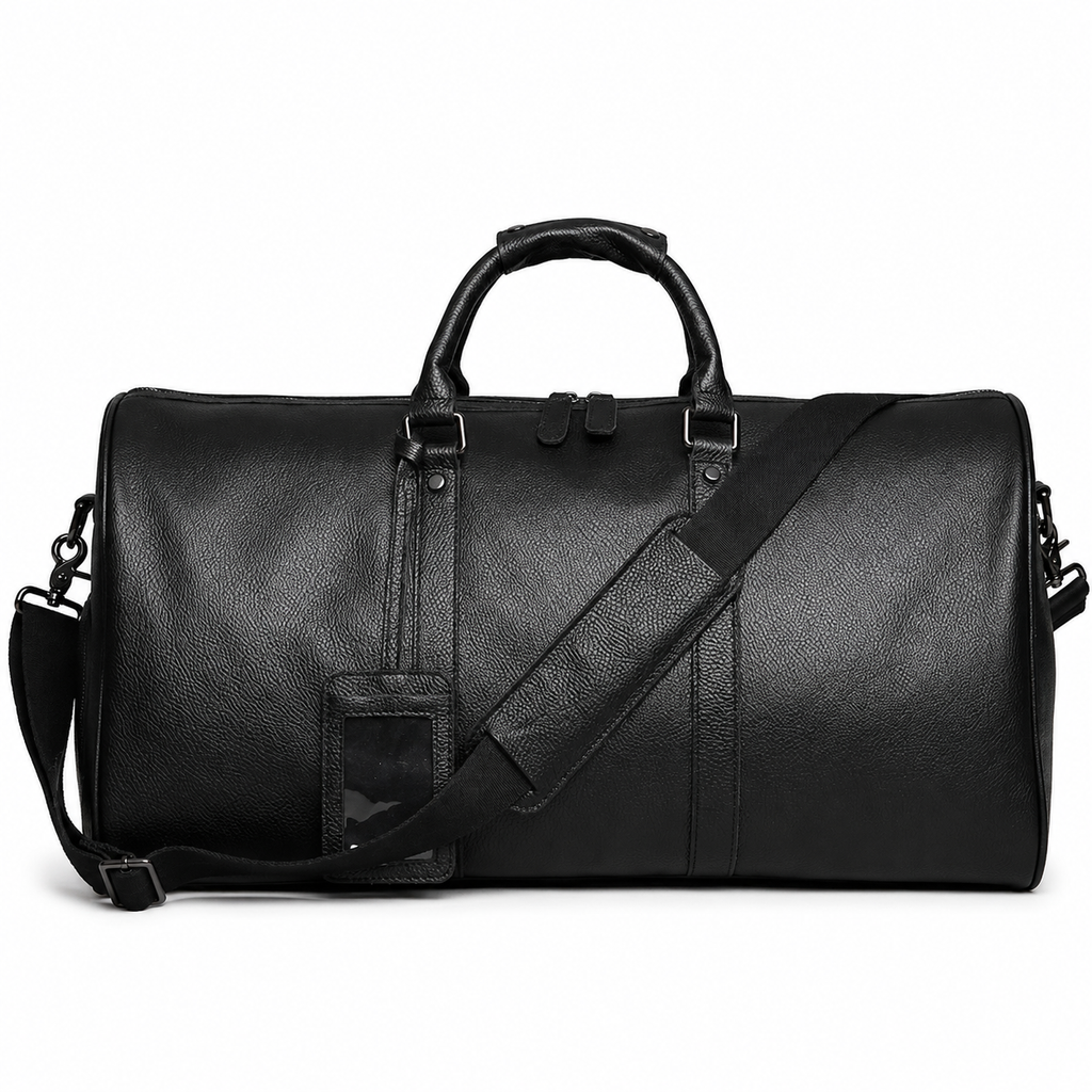 Sac de Voyage Cuir Véritable Poche Chaussures