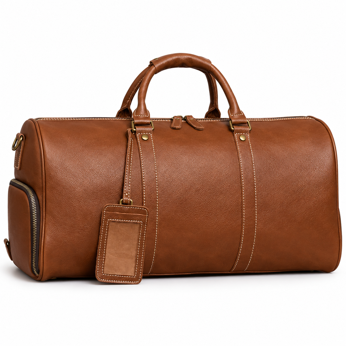 Sac de Voyage Cuir Véritable Poche Chaussures