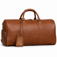 Sac de Voyage Cuir Véritable Poche Chaussures