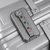 Valise Aluminium Grande Capacité Argent