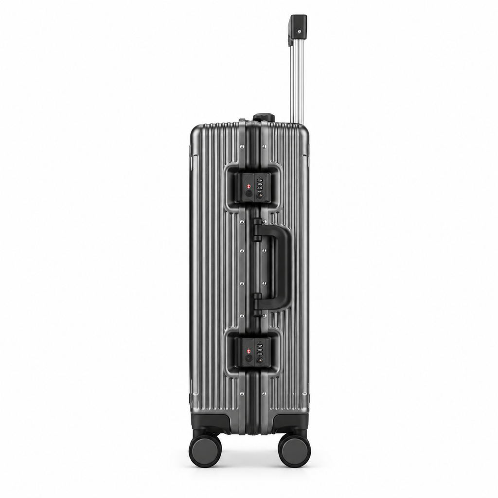 Valise Moyenne Rigide Effet Aluminium