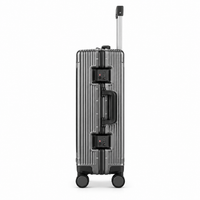Valise Moyenne Rigide Effet Aluminium