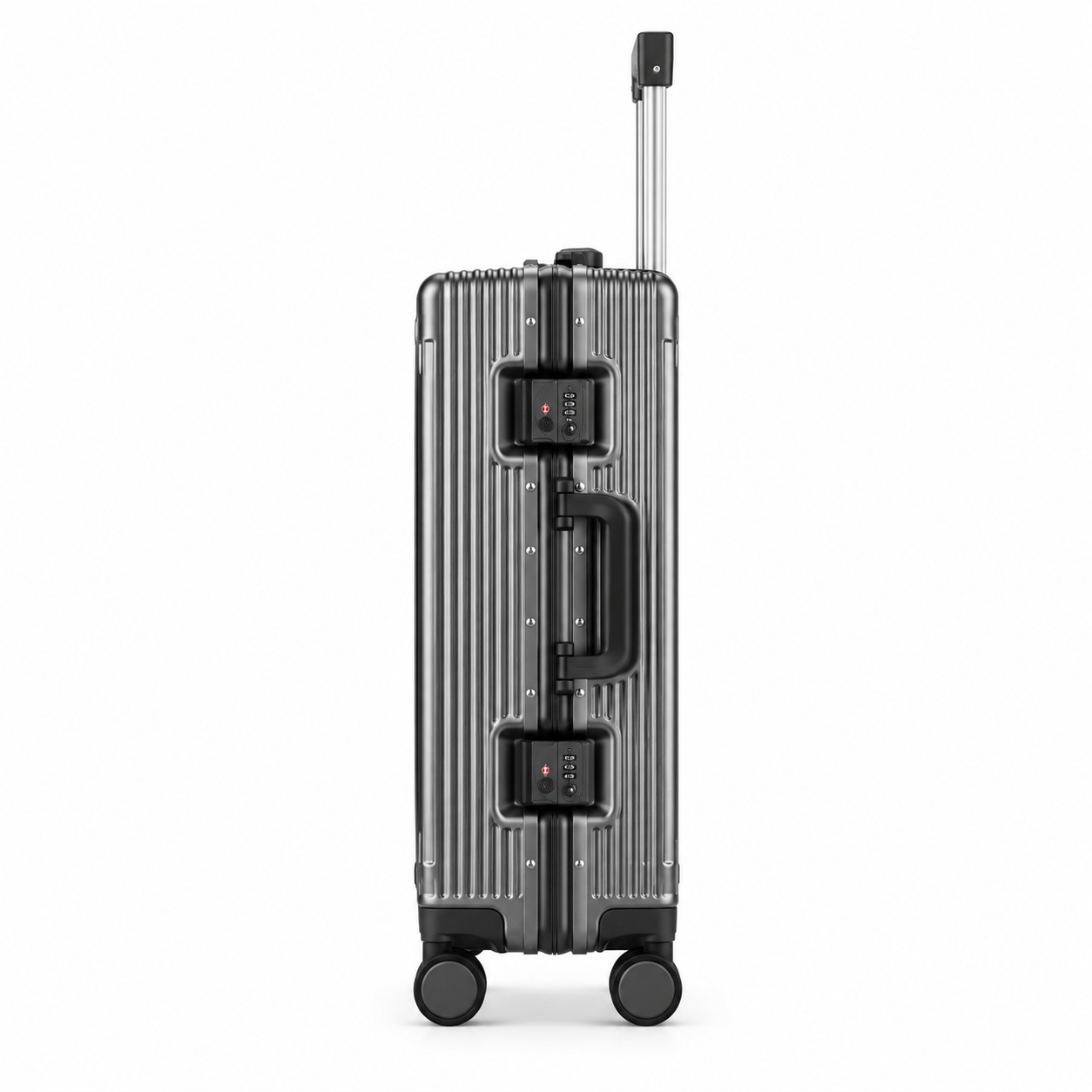 Valise Moyenne Rigide Effet Aluminium