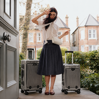 Valise Moyenne Rigide Effet Aluminium