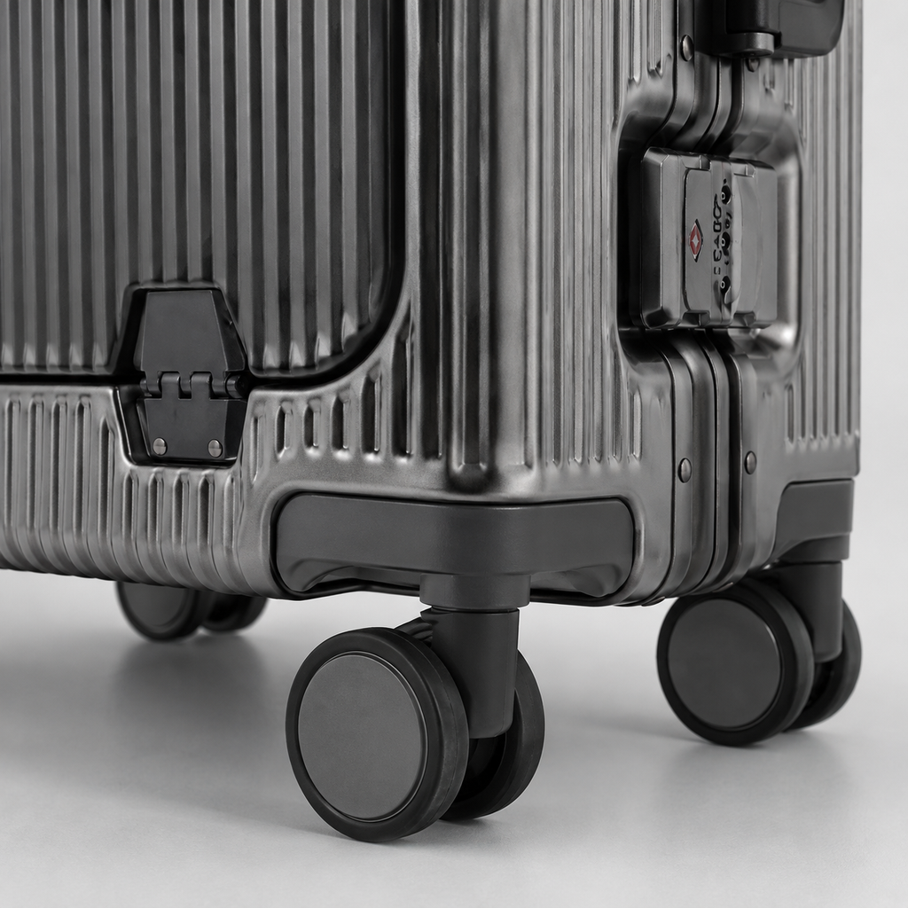 Valise Moyenne Rigide Effet Aluminium
