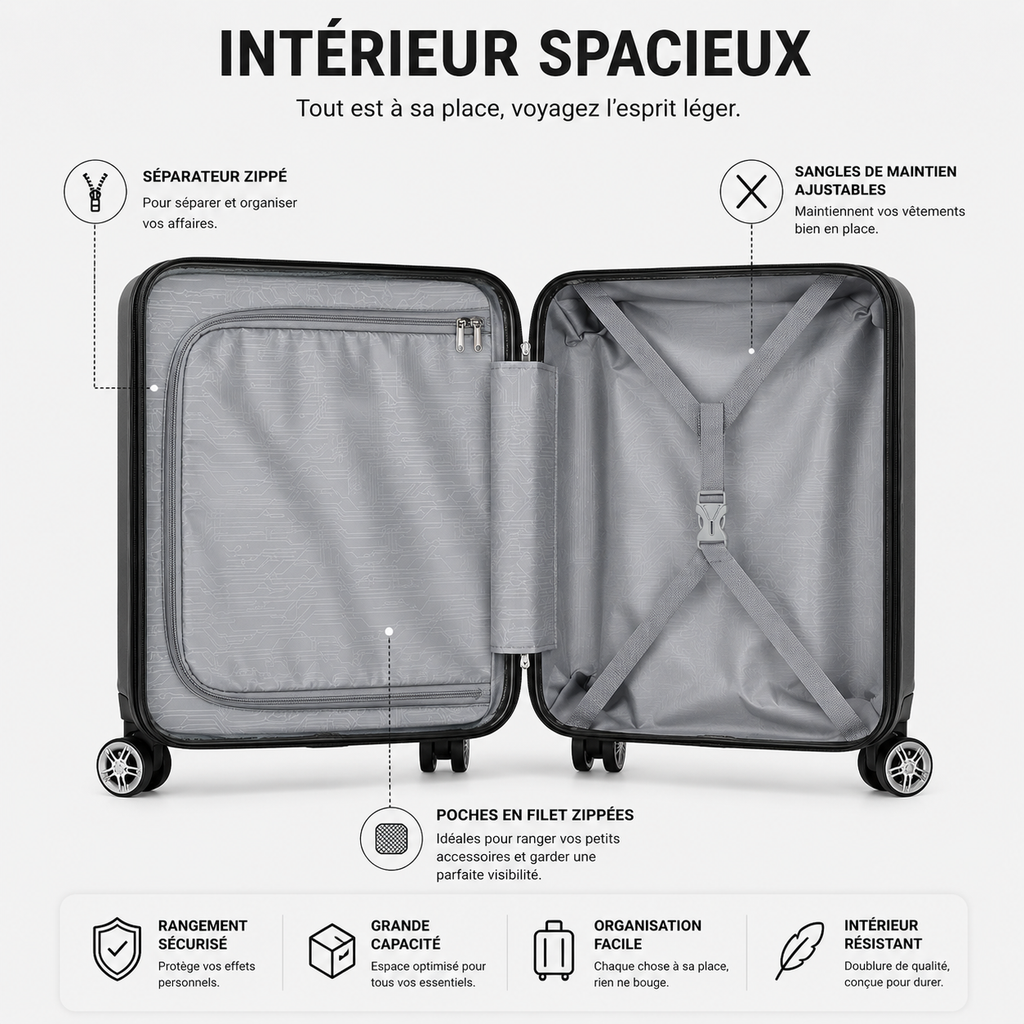 Valise Cabine Ultra Légère Norme Stricte
