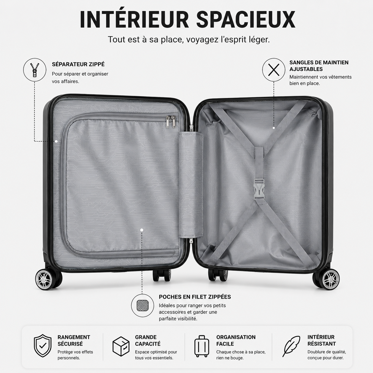 Valise Cabine Ultra Légère Norme Stricte
