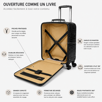 Valise Cuir Véritable Cabine Format Vintage