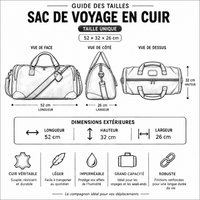 Sac de Voyage Cuir Vintage Grande Capacité