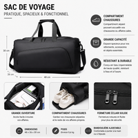 Sac de Voyage Grande Contenance Léger