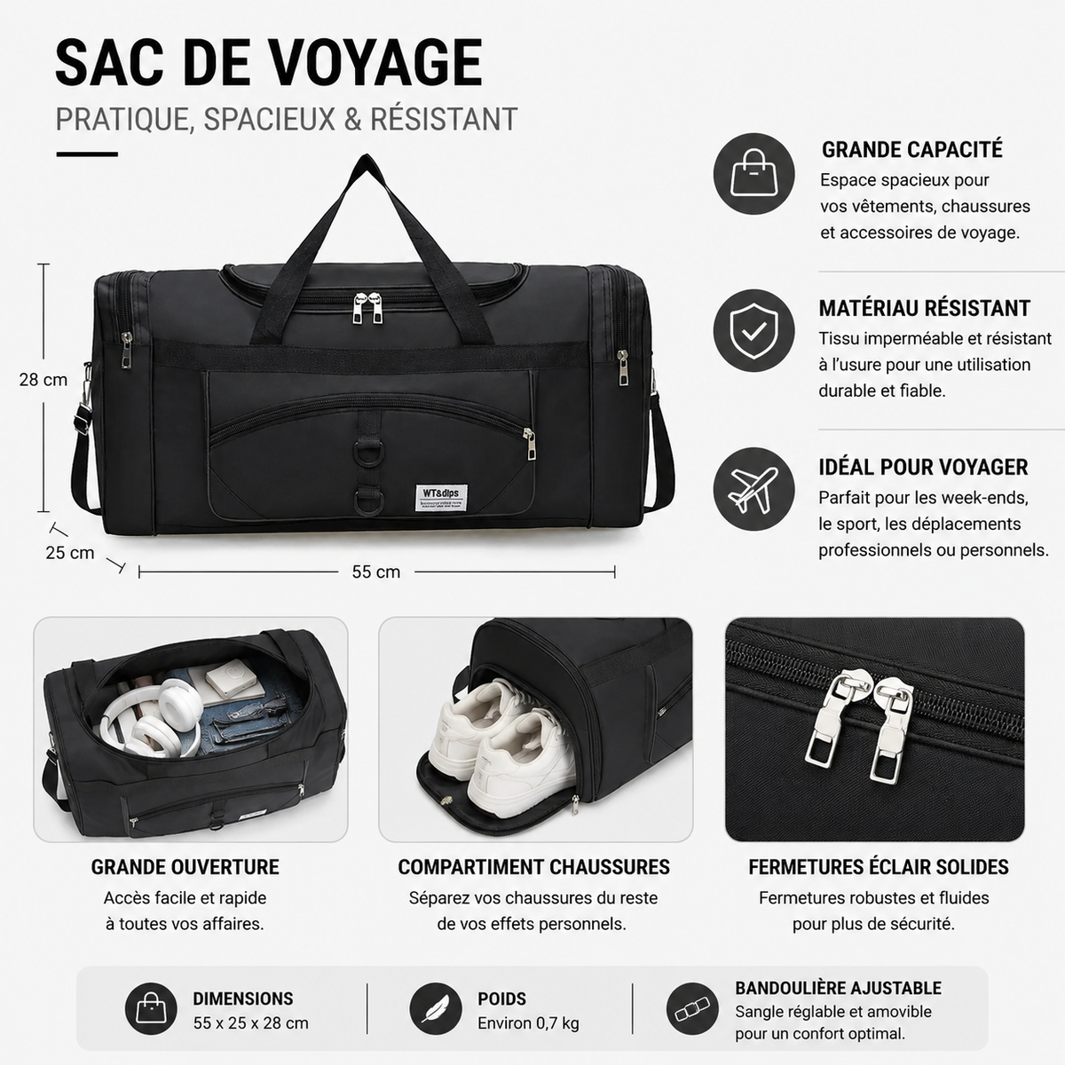 Sac de Voyage Grand Format Duffle