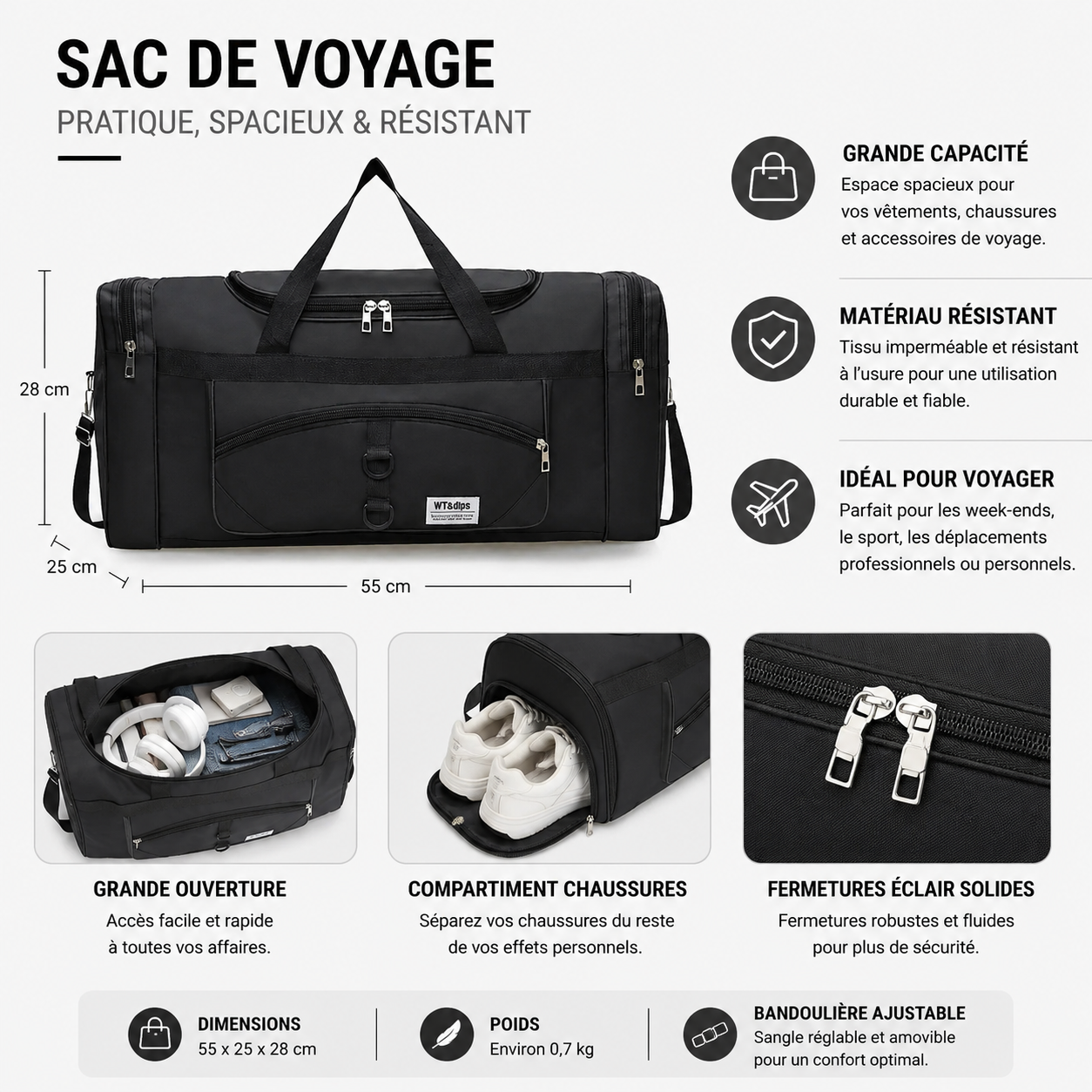 Sac de Voyage Grand Format Duffle