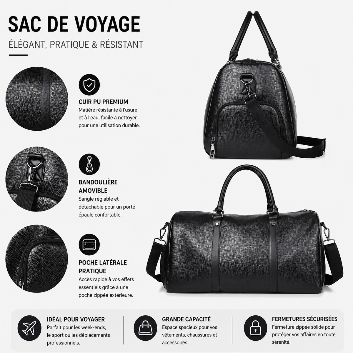 Sac de Voyage Compact Imperméable