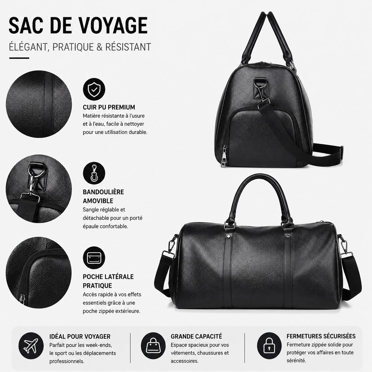 Sac de Voyage Compact Imperméable