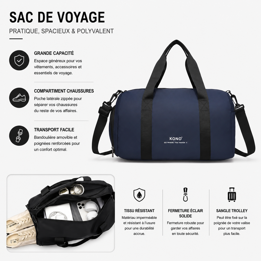 Sac de Voyage Cabine Structure Renforcée
