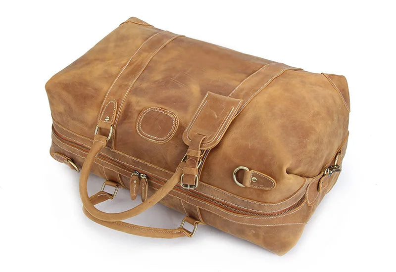 Sac de Voyage Cuir Vintage Grande Capacité