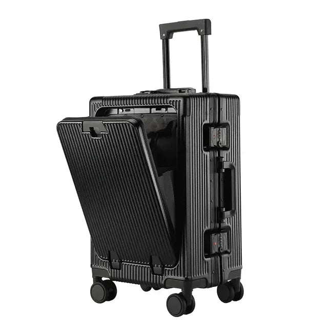 Valise Moyenne Rigide Effet Aluminium