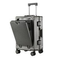 Valise Moyenne Rigide Effet Aluminium