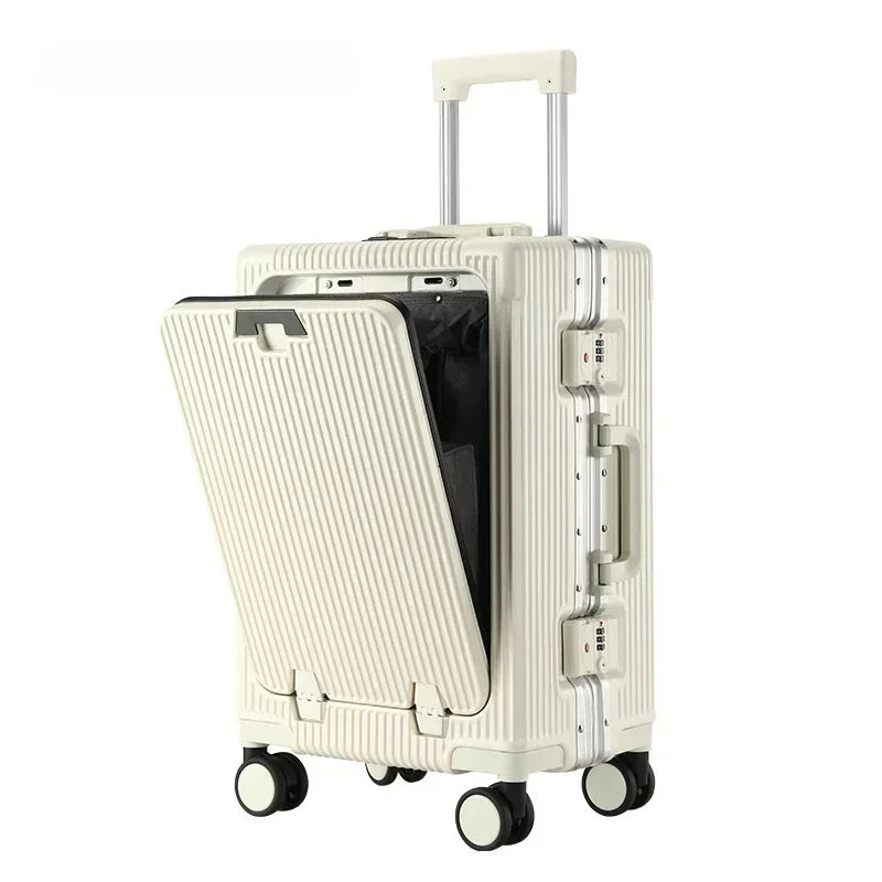 Valise Moyenne Rigide Effet Aluminium